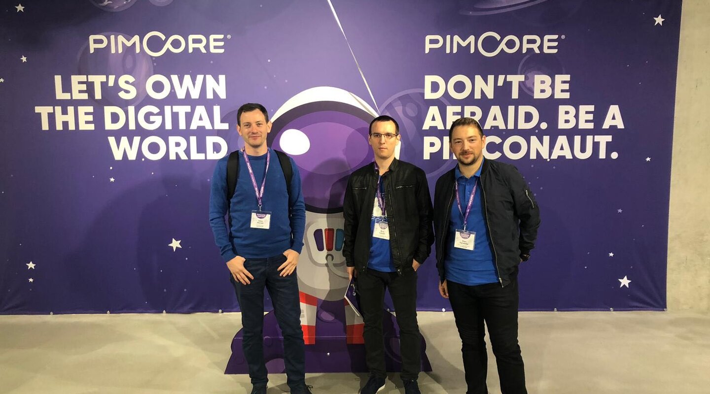 Factory team members at Pimcore conference Factory team members at Pimcore conference