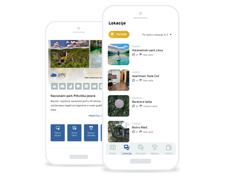 Explore Lika Android mobile app Locations feature