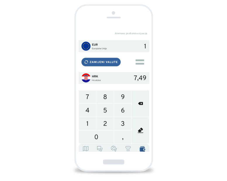 Explore Lika Android mobile app currency calculator feature