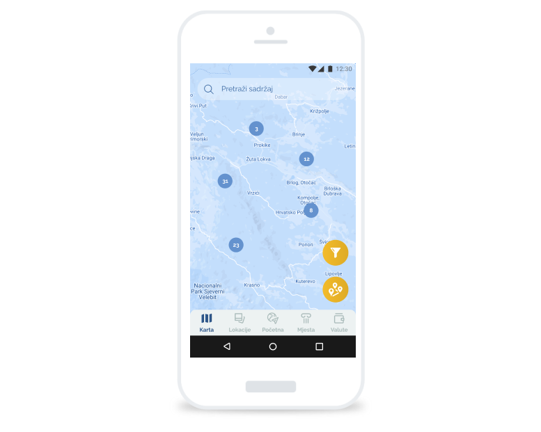 Explore-Lika-Android-mobile-app-map-functionality