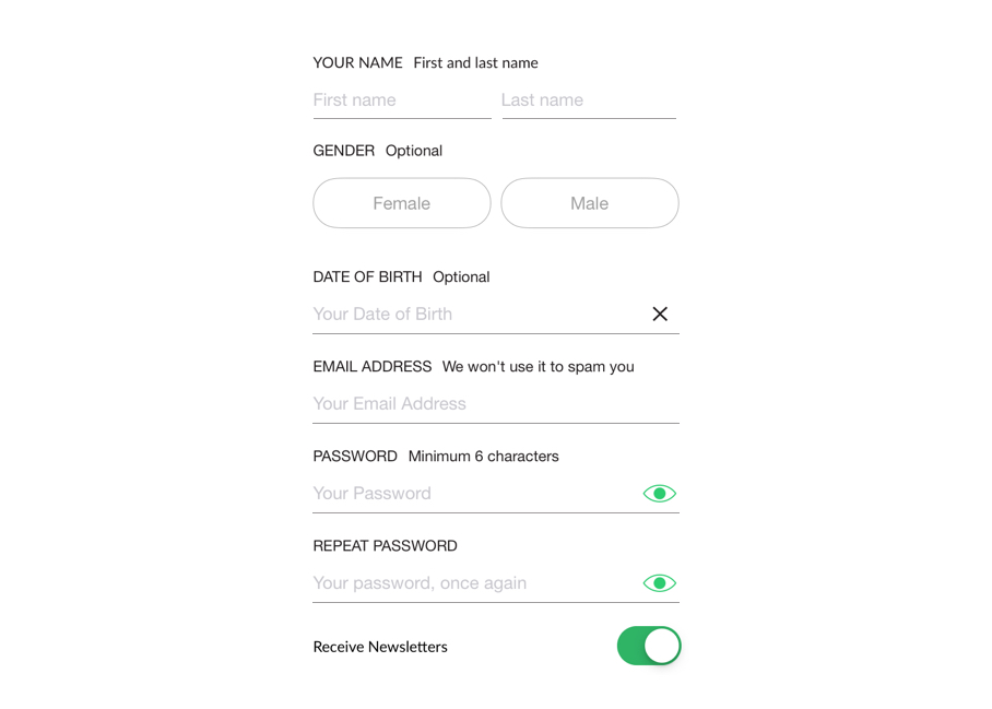 Thouqi eCommerce mobile app login and registration process